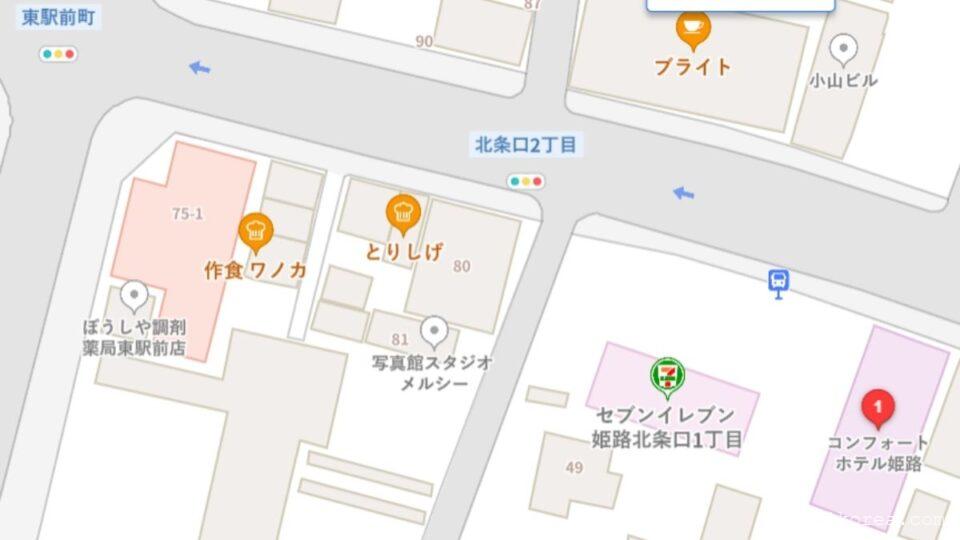 コンフォートホテル姫路の地図